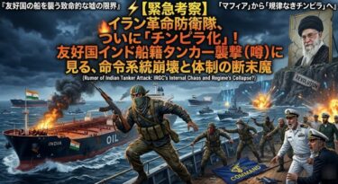 📈 【緊急ブログ記事】イラン革命防衛隊、ついに「チンピラ化」！友好国インド船籍タンカー襲撃（噂）に見る、命令系統崩壊と体制の断末魔