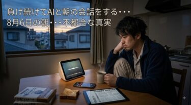 負け続けてAIを朝の会話をする・・・8月6日の朝・・・不都合な真実